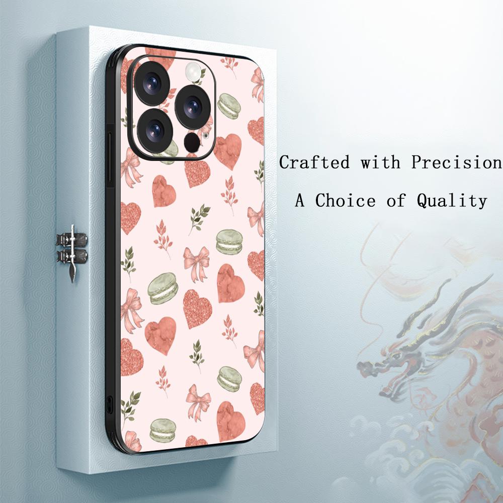

Cute Macaron cute lovely design Phone Case For iPhone 17 16 16e 15 14 13 12 Plus Mini Pro Max Soft black Shockproof Cover iPhone 16e