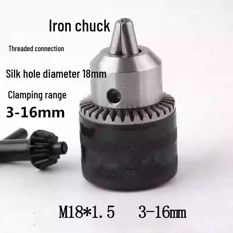 Electric Drill Power Tool Accessory: Hand-Tightened Locking Chuck with Round & Square Shank Compatibility