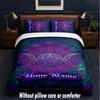 Witchcraft Theme Custom Text Or Name 3Pcs Bedding Set,1 Flat Sheet & 2 Pillowcases Personalized Home Bedding