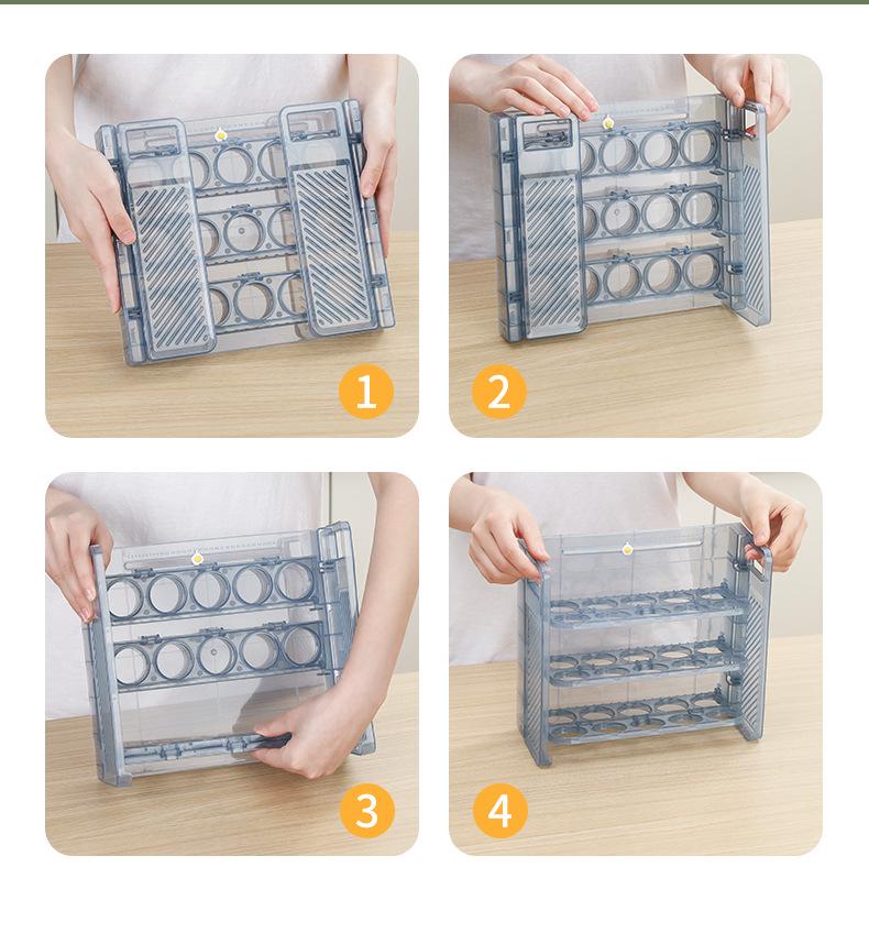 Multi-Layer Egg Storage Box - Fresh-Keeping, Anti-Fall, Food Grade, Handheld with Timer