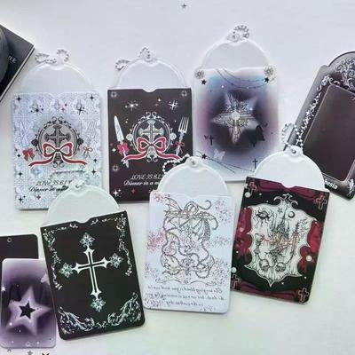 Idol Photo Card Holder Transparent Display Case for Star Chaser Campus Meal Card Storage Pendant Accessory