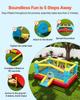 Inflatable Bounce House, 14.7 X 13.8 X 6.8 Ft Jumping Bouncy Castle, Inflatable Jumper for Kids with Slide, Basketball Hoop, Target Game & Jumping
