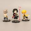 12pcs/set Anime Demon Slayer Kamado Nezuko Kamado Tanjuurou Battle Version Action Figure Collectible Models Toys 10cm