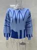 Women's European and American Lantern Sleeve Pullover Sweater
