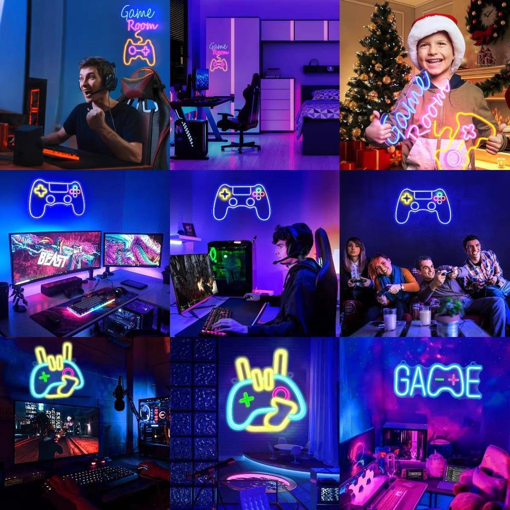 Cross Handle LED Neon Atmosphere Light for E-sports Rooms and Gaming Halls