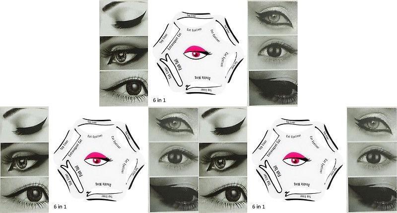 Makeup Stencil Kit With Adjustable Eye Liner And Brow Guides For Precise Application