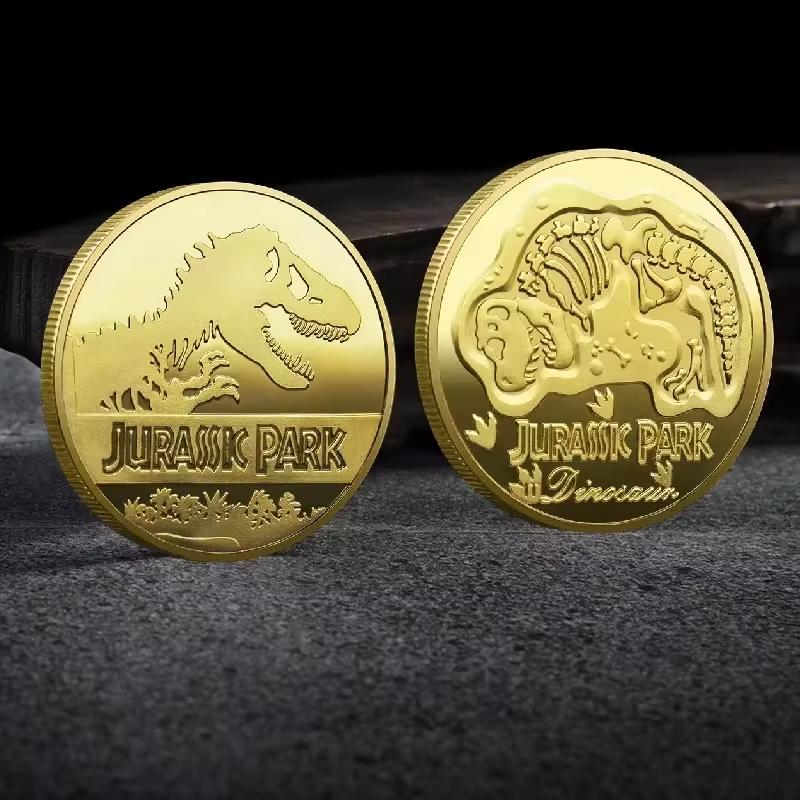 Jurassic Park Dinosaur Commemorative Coins - Replicas, Medals, Badges & Collectible Decorative Coins