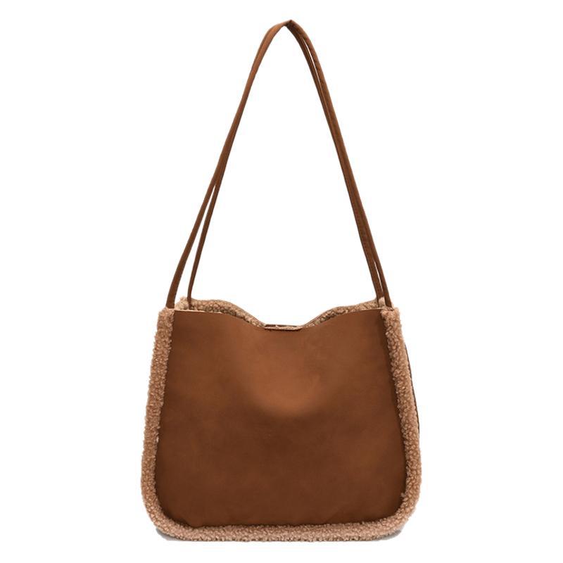 Furry portable large-capacity underarm bag shoulder bag 2025 new furry matte fashion casual women's bag