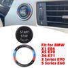 For BMW 3 5 Series E90 E60 X5 Black Engine Start Stop Push Button Cover Sticker