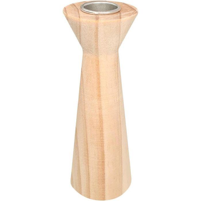 Bougeoir - MEGACREA DIY - 15x5,5 cm - Bois massif - Décoratif - Intérieur