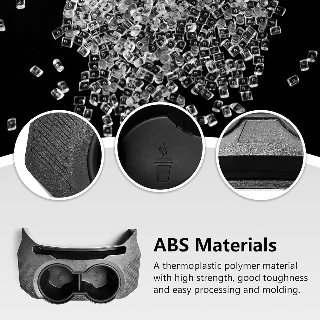 Rear Cup Holder for Jeep Wrangler JL Accessories, Back Seat Cup Holder, Floor Console Mounted Drink Holder for 2018- Jeep Interior Accessories 4 Door