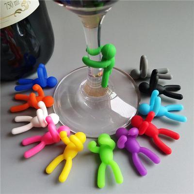 Creative Silicone Wine Glass Tags - Red Wine Markers for Parties & Events