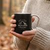 Tazza da Caffè in Metallo Leggero per Campeggio all'Aperto Tazza da Viaggio Termica a Doppia Parete Tazza da Campeggio con Manico Durevole