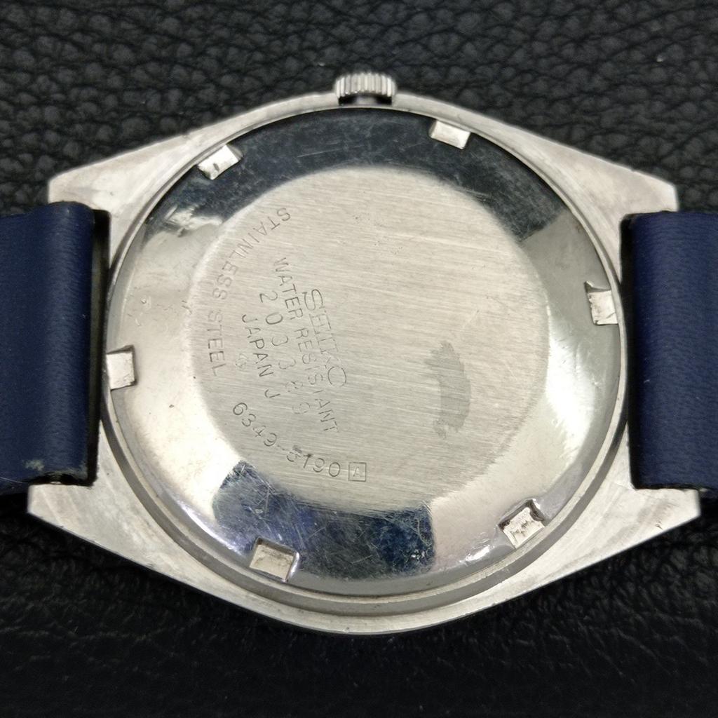 VINTAGE SEIKO 5 AUTOMATIC 6309A JAPAN MENS BLUE COLOR DIAL WATCH a500807-5 R154-a500807