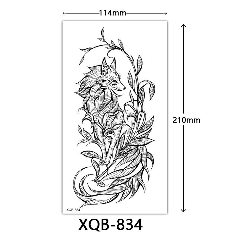 Small Full Arm Tattoo Sticker, Flower Letters, Plain Flower Tattoo Sticker Tattoo