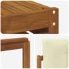 Outdoor Sofa Set 9 Pcs Natural and Cream Solid Acacia Wood