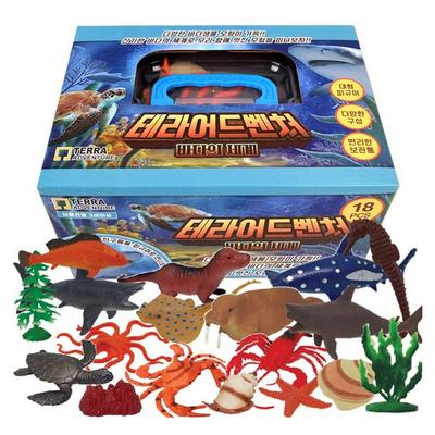 OzToy Terra Adventure Mořský svět Zvíře Model Figurka Úložný box Sada Náhodné doručení, 1 Sada, populární hračky v Koreji