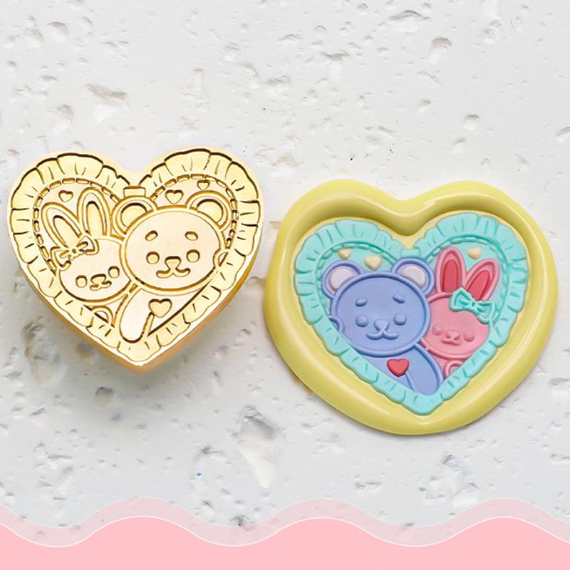 Pieczątka z serii Heart Stamp Wax Seal Głowa pieczątki Fire Paint do scrapbookingu Koperta Zaproszenie ślubne Opakowanie na kartę podarunkową urodzinową