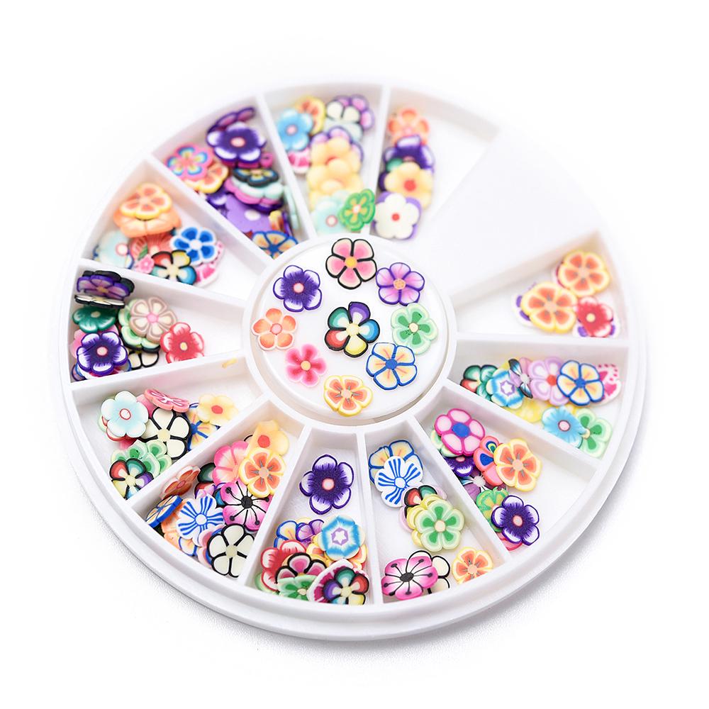 kads 3D ovocné plátky Dekorace na nehty Polymerová hmota Drobné květinové vzory motýlů Potřeby Nehty Příslušenství Dekorace