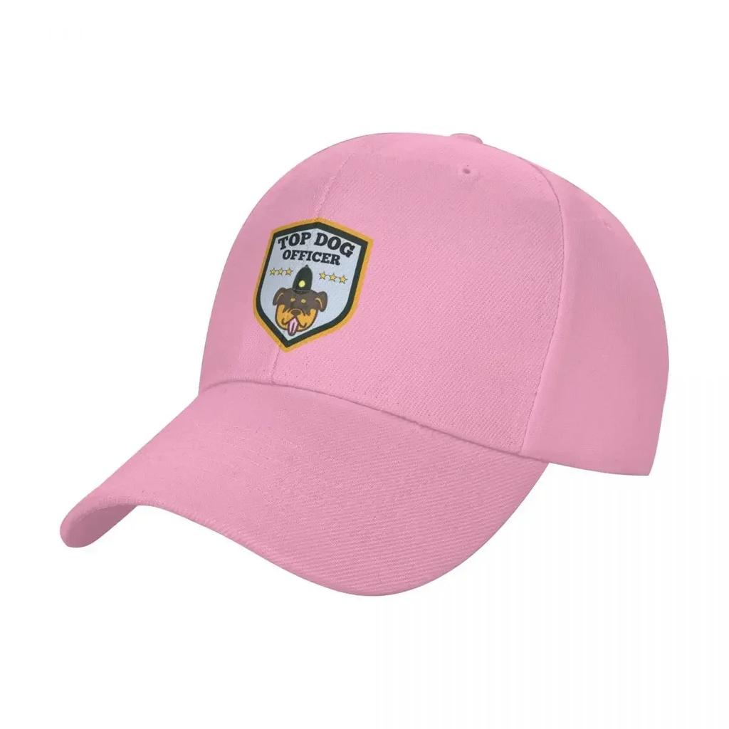 New Top Dog Officer Police Logo Illustration Baseball Cap Wild Ball Hat Rave Golf Wear Womens Beach Outlet Unisexs