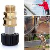 Pressure Washer Adapter Set, 3/8" Quick Connect Kit for Spray Gun Connection, M22 14mm Male to Female Thread Adapter, 5000 PSI