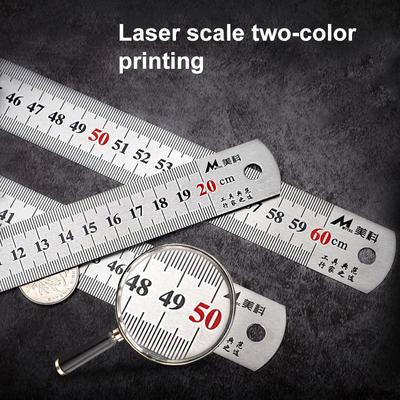 15-50cm Stainless Steel Straight Ruler Double Side Metal Scale Straight Ruler Measuring Stationery Drafting Accessory Hand Tool