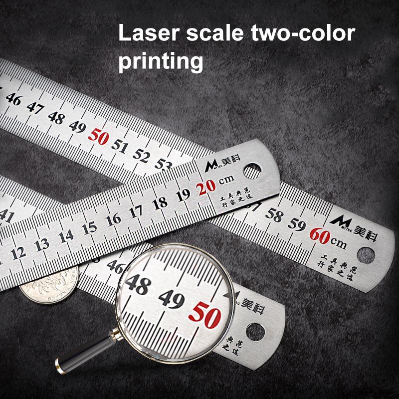 Straight Ruler Double Side Stainless Steel Metric Ruler Precision Measuring Tool 15cm/20cm/30cm/50cm School Office Supplies