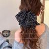 Polka Dot Bow Claw Clip: Elegant Women's Hair Accessory