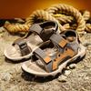 39-47 Men's Sandals Lightweight Casual Leather Shoes Large Size Sandals Camel Sandals for Men