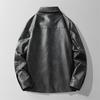 Retro old locomotive leather jacket men's short spring and autumn American casual flying pu jacket deerskin velvet jacket