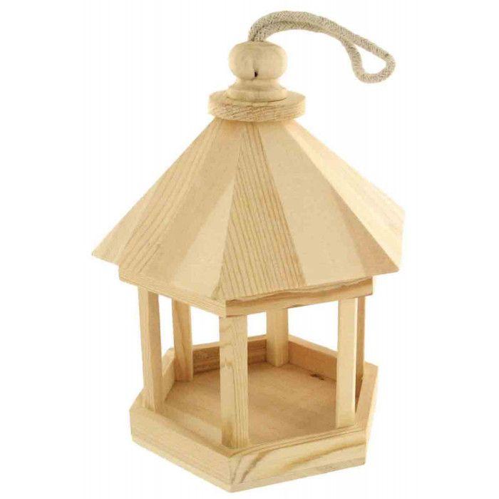 Mangeoir à oiseau - MEGACREA DIY - Ø 15 cm - Bois - Extérieur