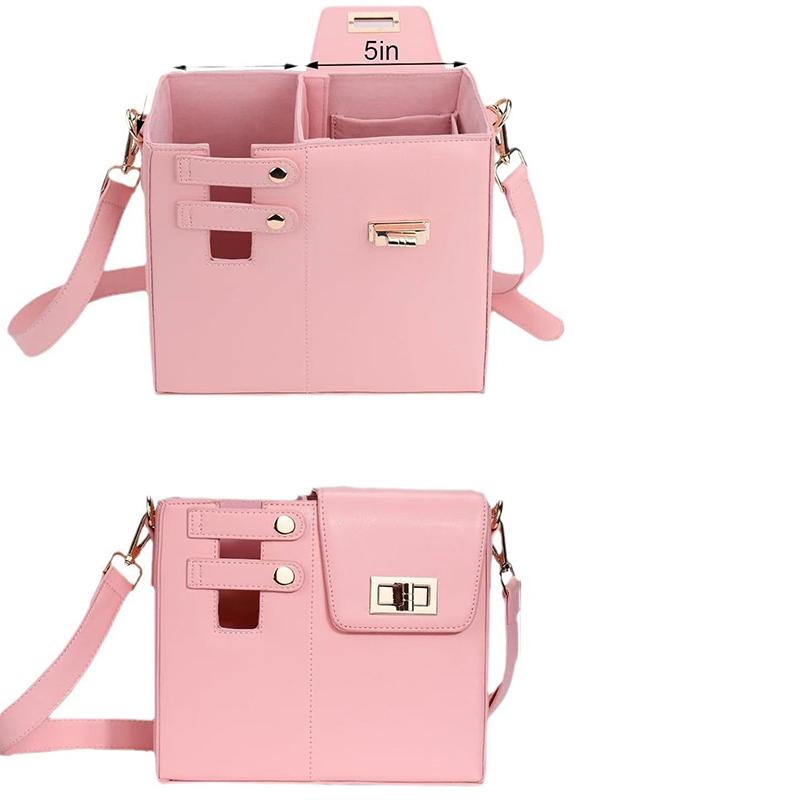 Women Water Bottle Carrier Portable Bag Phone Pocket Case Pu Leather Pouch Cups Handbag With Adjustable Shoulder Strap