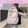 Stylish Large Capacity Nylon Backpack For Students Versatile Casual Travel Bag In Green Purple Pink Blue Yellow And Light Pink