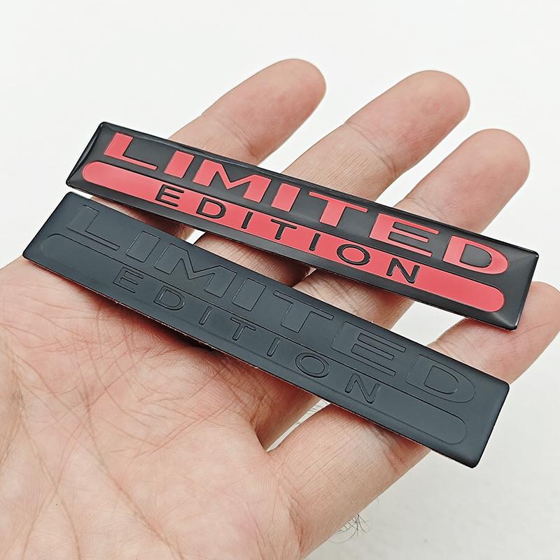 2PCS Aluminum Limited Edition Car Body Badge Sticker Trunk Limited Edition Fender Emblem Decal Accessorie For Car Motorcycle Bik