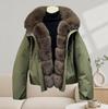 Hot-selling short cotton clothes winter new imitation fox fur down cotton-padded clothes women's loose pie overcome outside