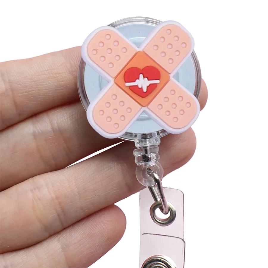 1PCS Nurse Work Card Holders Retractable Badge Reels Cute Cartoon Badge Reels Doctor ID/IC Card Holder Hospital Supplies