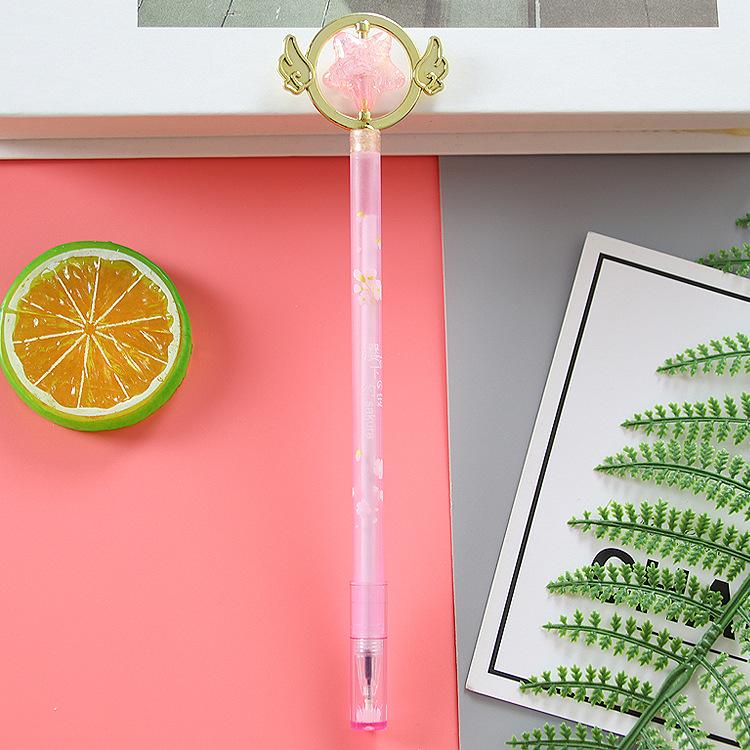 1 Piece Cute Cartoon Crystal Gel Ink Pens Kawaii Stationery Material Office School Supplies Gifts Gel Pen