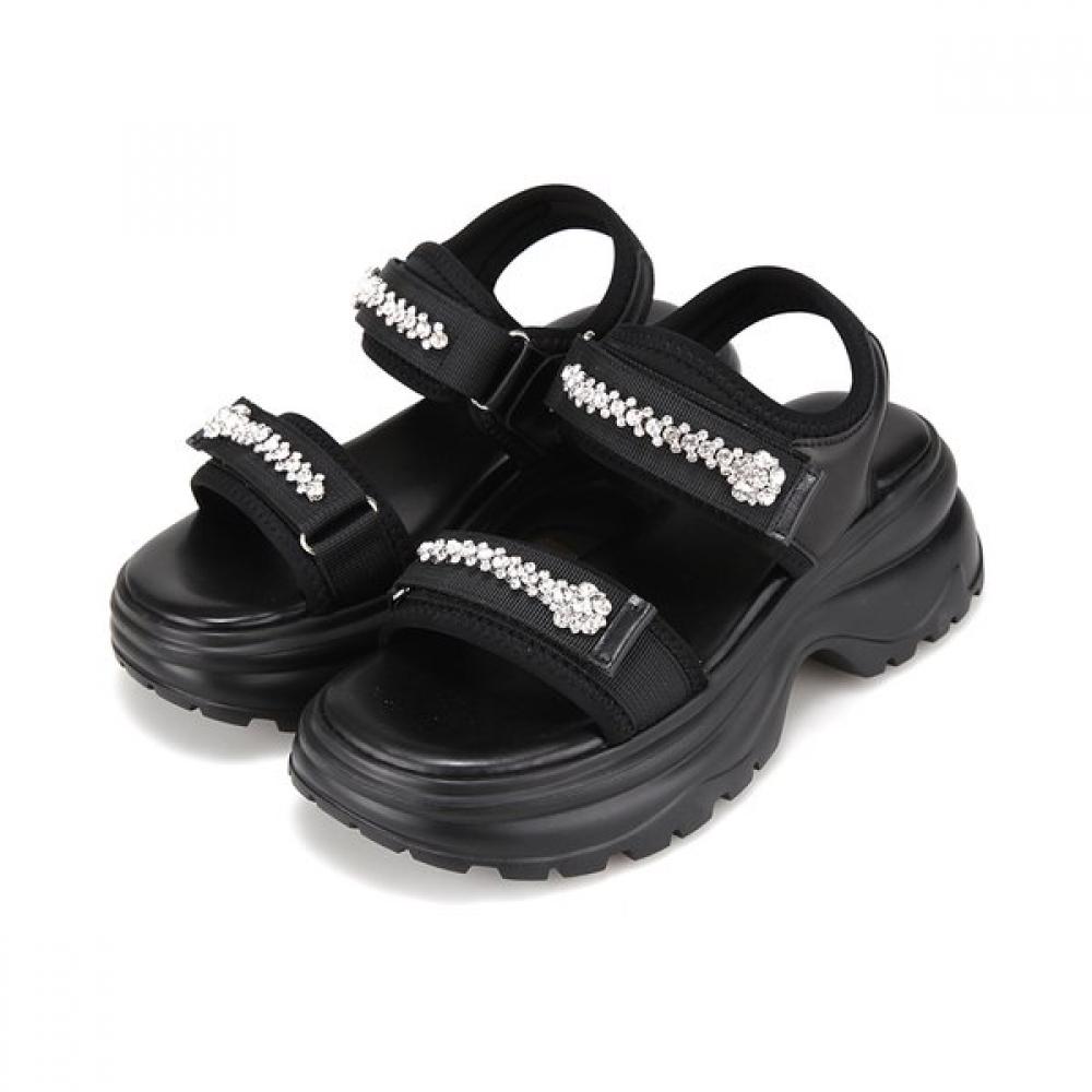 Barbara Women S Chunky SandalS 6cm 2colorS Bbj431 225/01.black