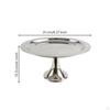 Pedestal Dessert Stand with Raised Rims Polished Stainless Steel Reflective Serving
