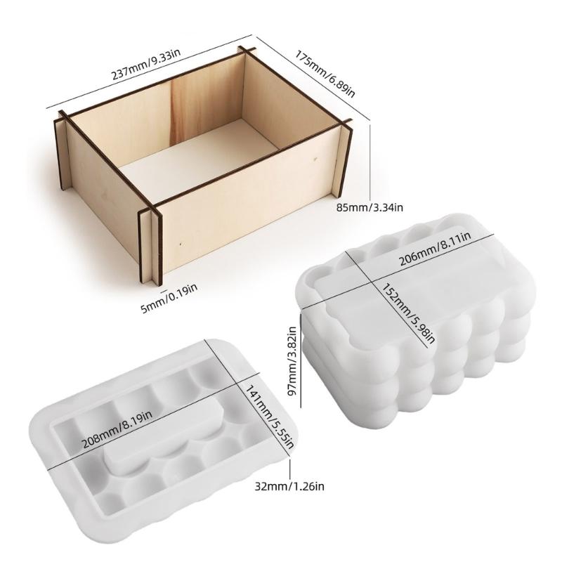 Washable Silicone Mould for Customizable Resin Tissue Holders Small Object Containers and Craft Designs