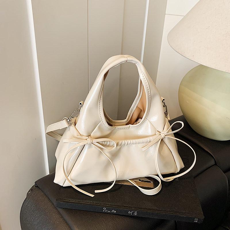 Sweet Bow Red One Shoulder Bags Summer Fashi Women's PU Crossbody Bag 2026 New Versatile Wedding Party Handbags Trend