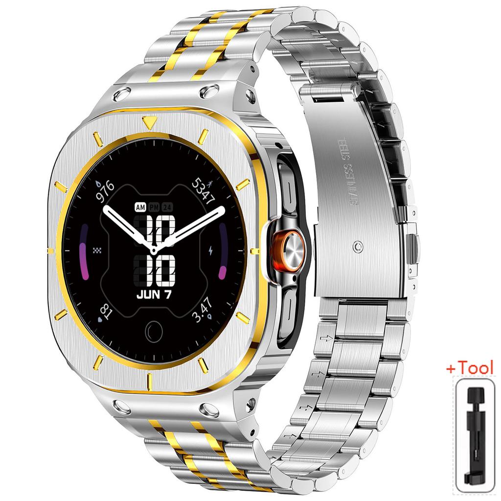Stainless Steel Case+Strap for Samsung Galaxy Watch Ultra 2025 47mm Business Bracelet for Galaxy Watch 7 Ultra Replacement Strap