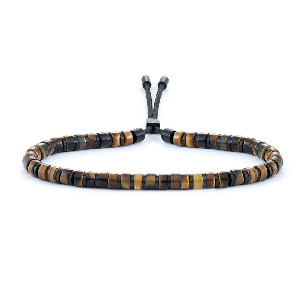 Pig & Hen Brontide 4 Bracelet - Tiger Eye X Black