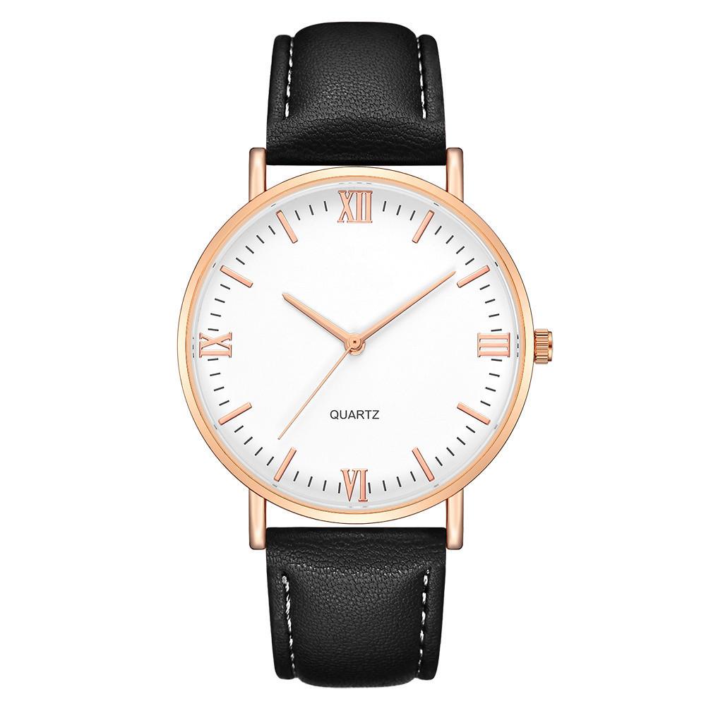 Men'S Roman Scale Ultra-Thin Quartz Belt Watch, Versatile Simple Casual Men'S Watch Student Watch