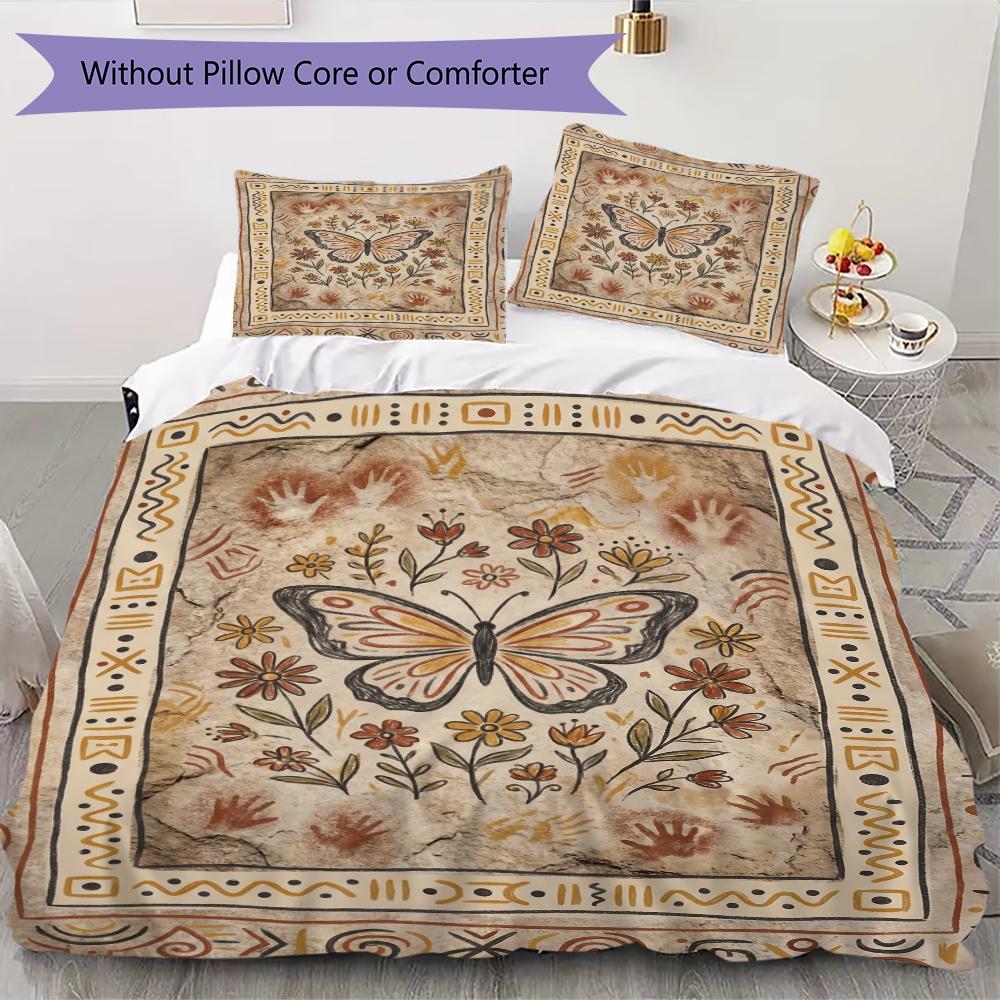

Butterfly Decoration Pattern Bedding uilt Set uilt Cover Pillowcase Home Decoration Birthday Gift (1 * duvet cover + 2 * pillowcase without core)36 135x200cm