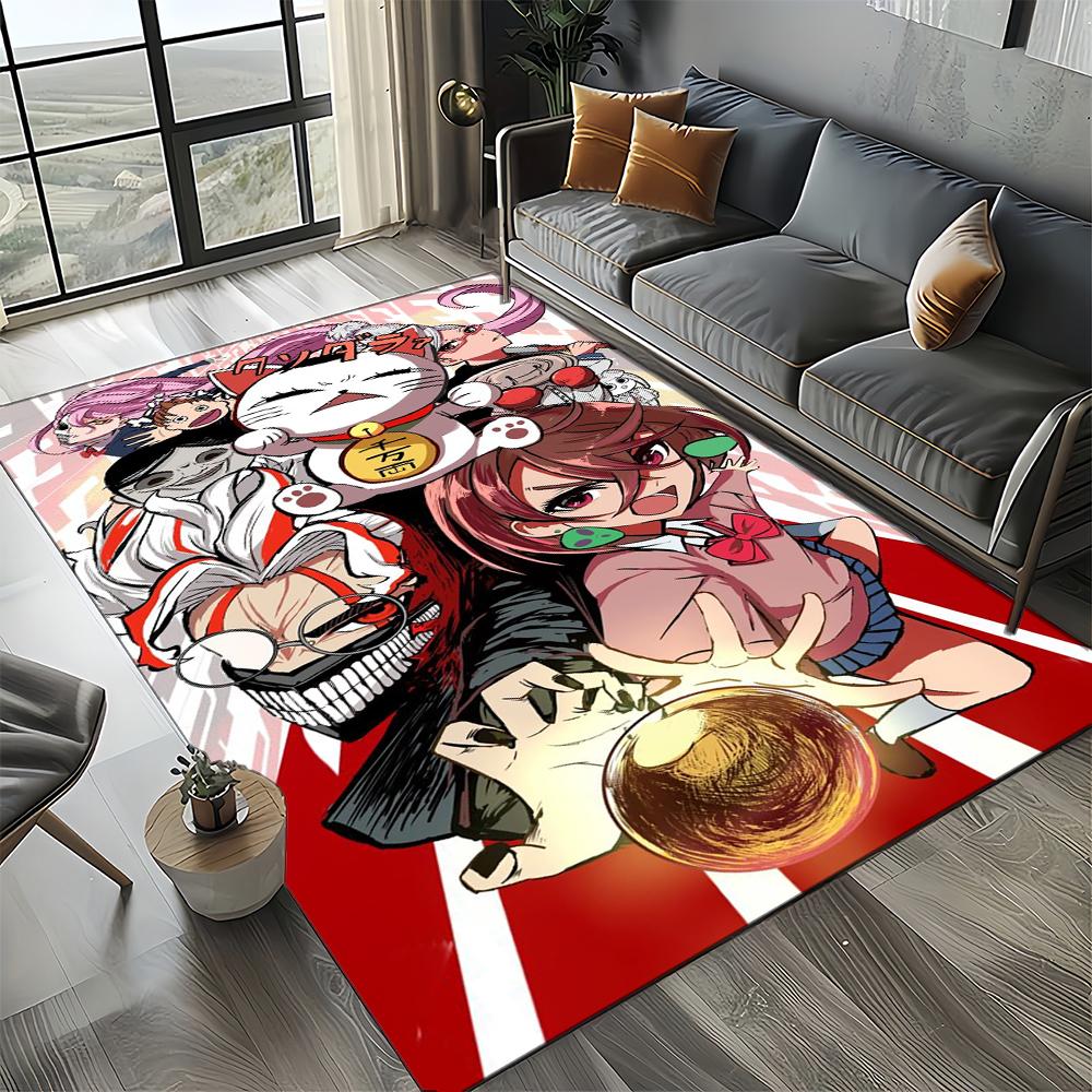 3D DAN DA DAN Anime Cartoon Teppich für Wohnzimmer Schlafzimmer Zuhause Sofa Dekoration, Kinder Spiel Rutschfeste Bodenmatte Geschenk
