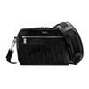 Safari Gestickte Klassische Monogramm-Print Leder Umhängetasche Herren Umhängetasche Schwarz 1espo206vpi_h03e