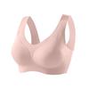 Women's One-Piece Fixed Cup Seamless Bra, Wireless Push Up Breathable Beauty Back Thin European American Style Everyday Underwear