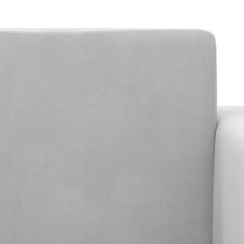 Vidaxl 2-Os. Sofa For Children, Fold-out, Light Grey, Soft Plush