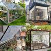 Telo Impermeabile Trasparente 2X2M 3X3M 4X4M Vela Ombreggiante Triangolare Impermeabile e Anti-UV Copertura Tenda da Esterno per Patio Giardino